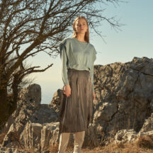 レイヤードニット  BLUE